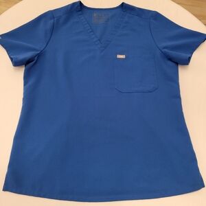 FIGS Catarina V-Neck Scrub Top|Women's Large|Royal Blue